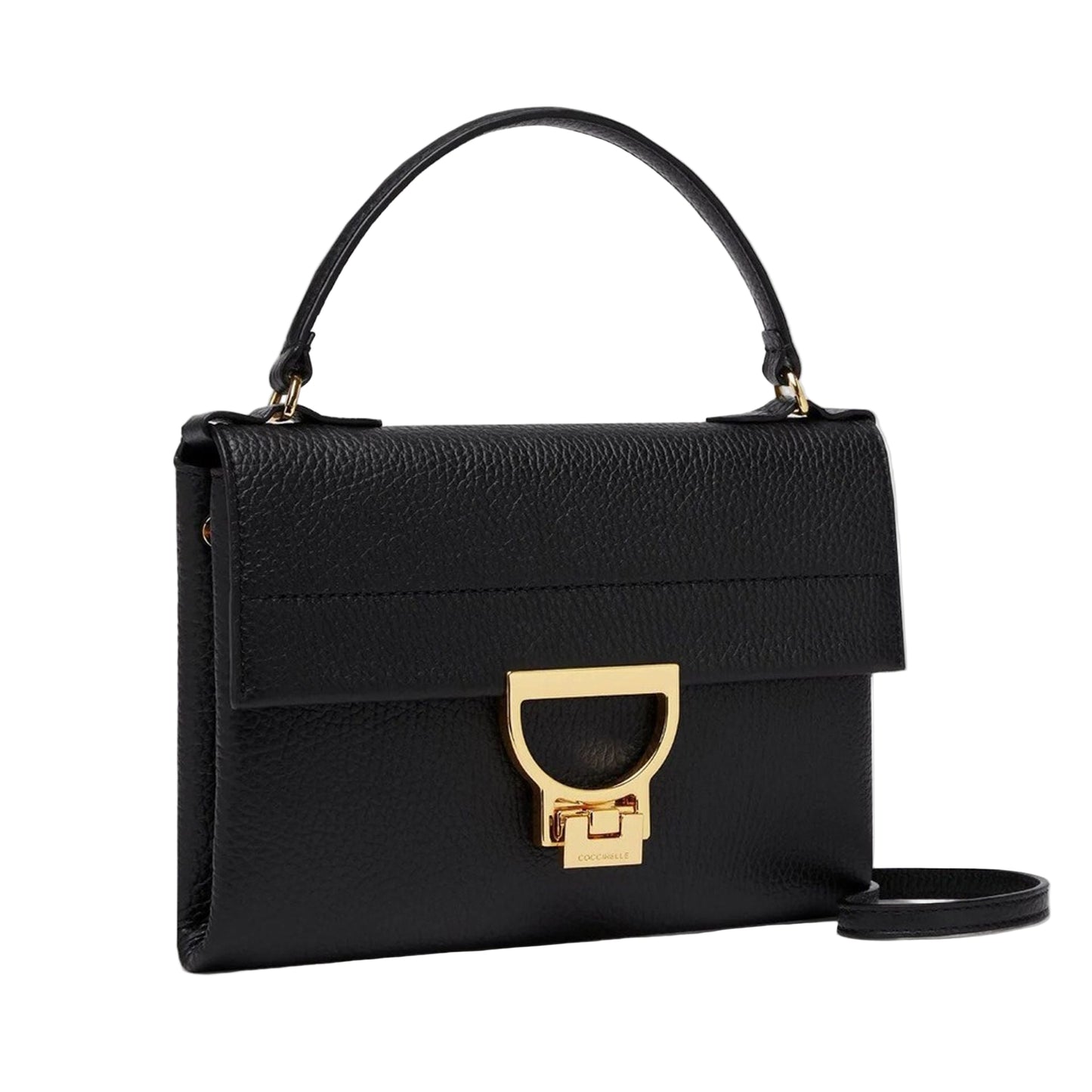 Sac Coccinelle Arlettis Mini noir avec poignée et bandoulière amovible