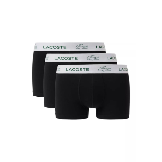 coffret de 3 boxers lacoste homme noir et blanc