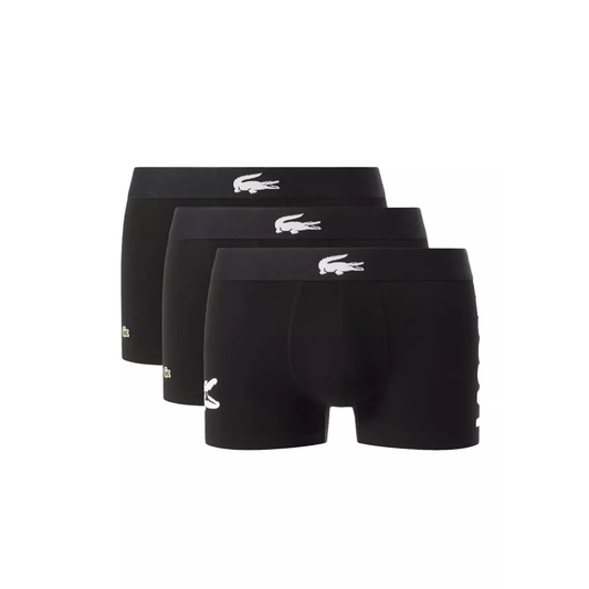 coffret de 3 boxers lacoste homme noir
