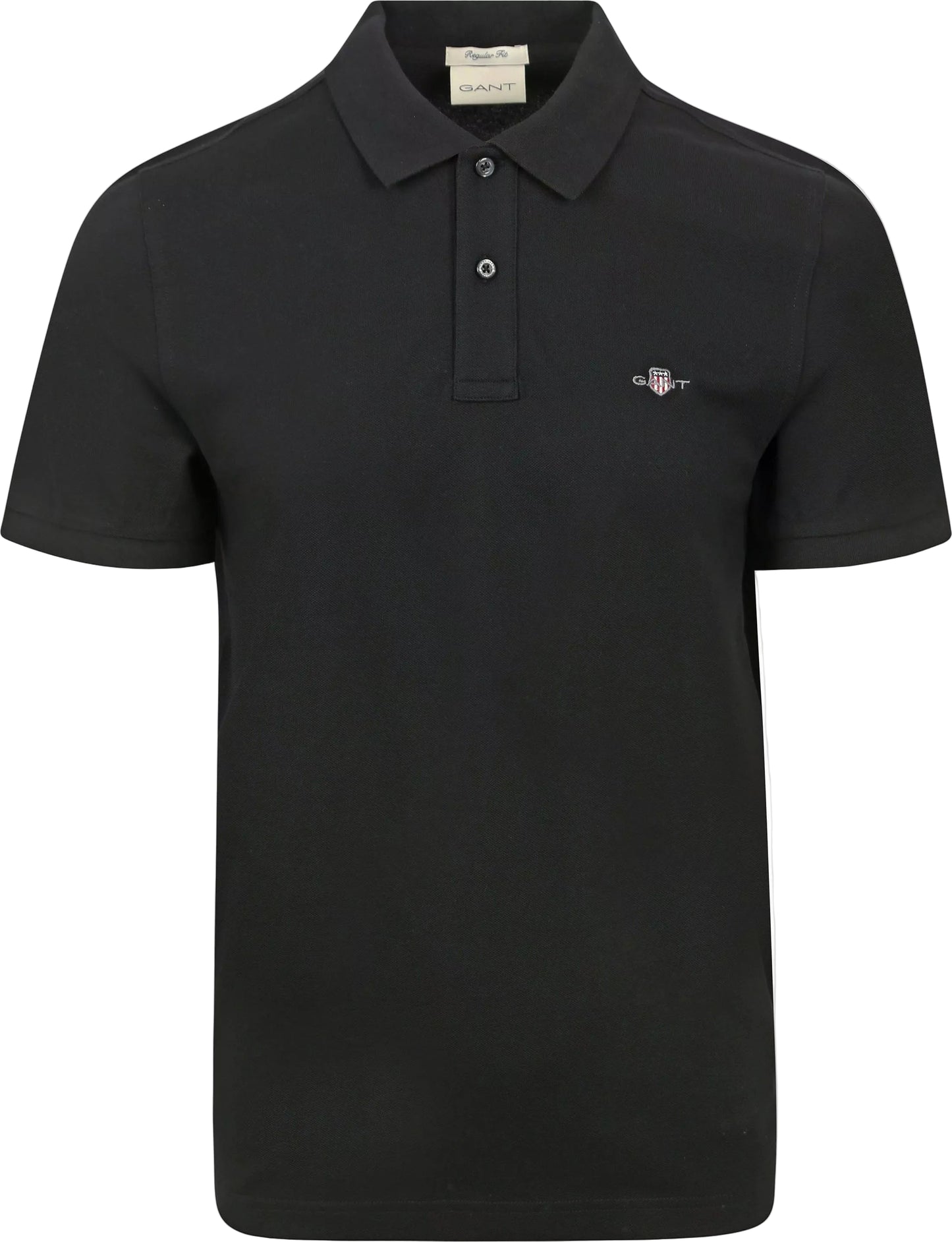 Polo GANT homme noir 005 Black vue de face