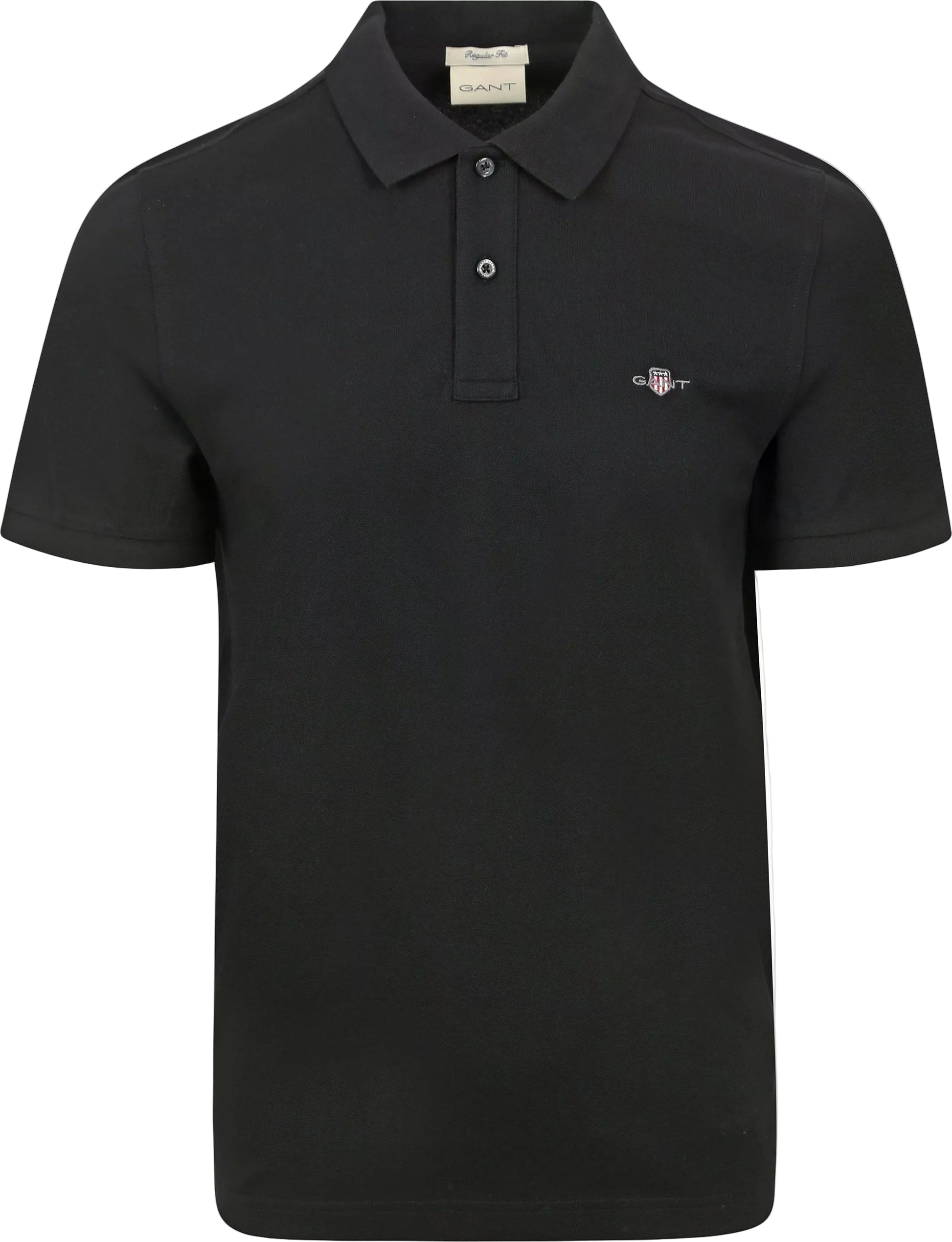Polo GANT homme noir 005 Black vue de face
