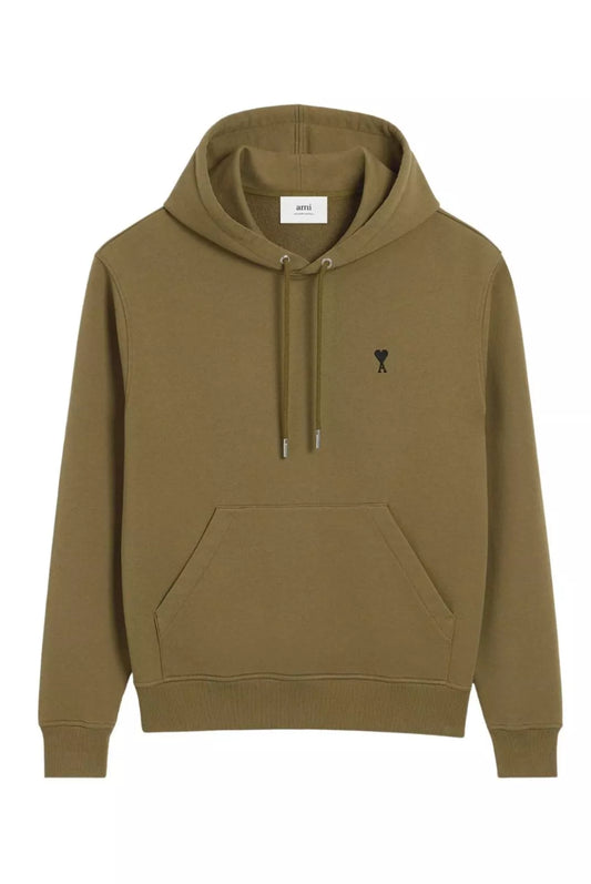 hoodie ami paris unisexe marron vue face