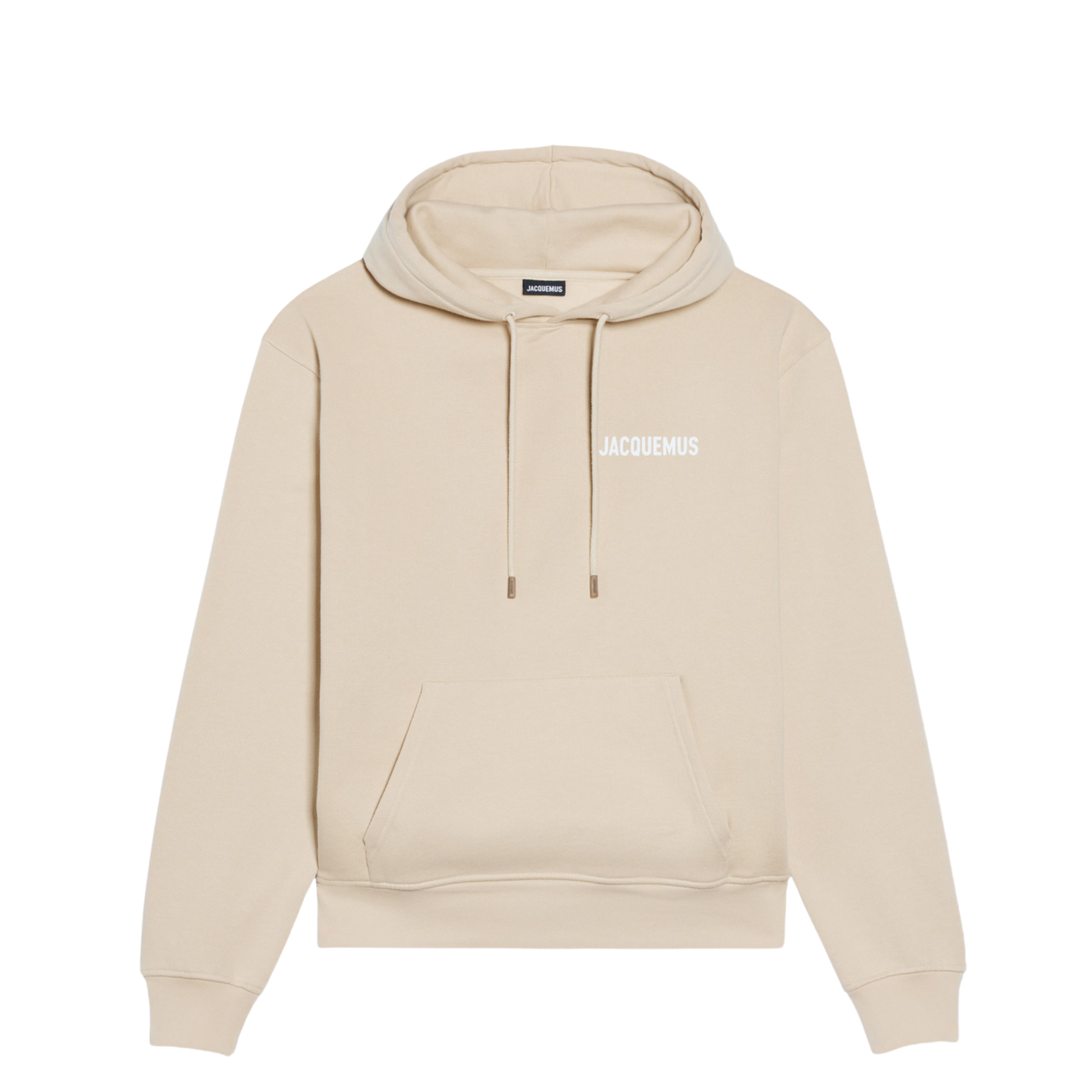 hoodie jacquemus beige clair logo imprimé face
