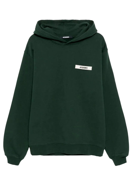 hoodie Jacquemus homme vert foncé vue de face