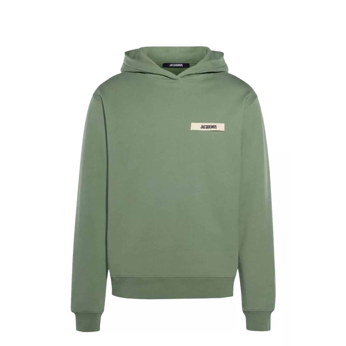 hoodie jacquemus gros grain vert clair ruban logo brodé face