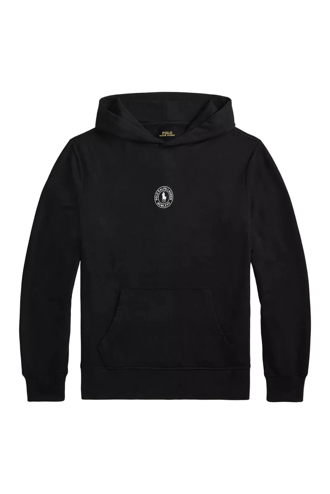 hoodie ralph lauren homme noir logo rond