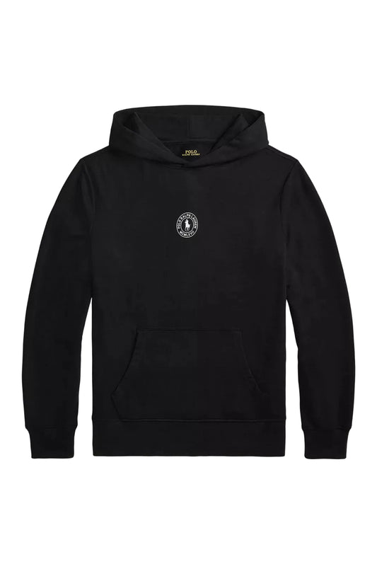 hoodie ralph lauren homme noir logo rond