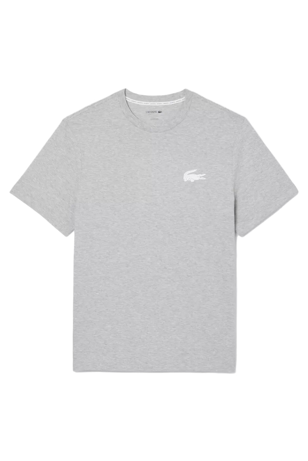 T-shirt Lacoste homme gris chiné col rond coton