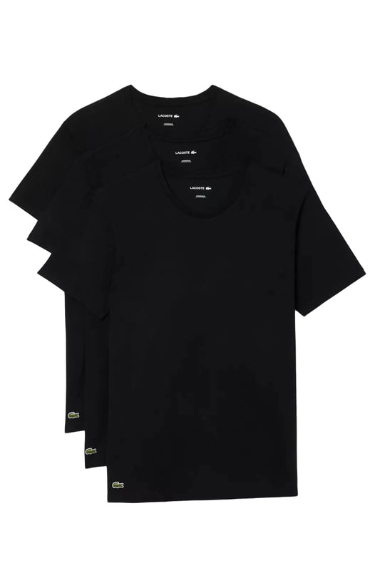 Tripack de t-shirts Lacoste homme noirs col rond