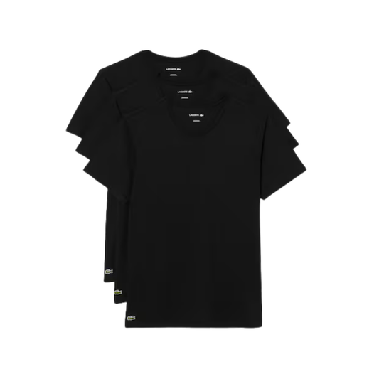 lot de 3 t-shirts lacoste homme noir col rond