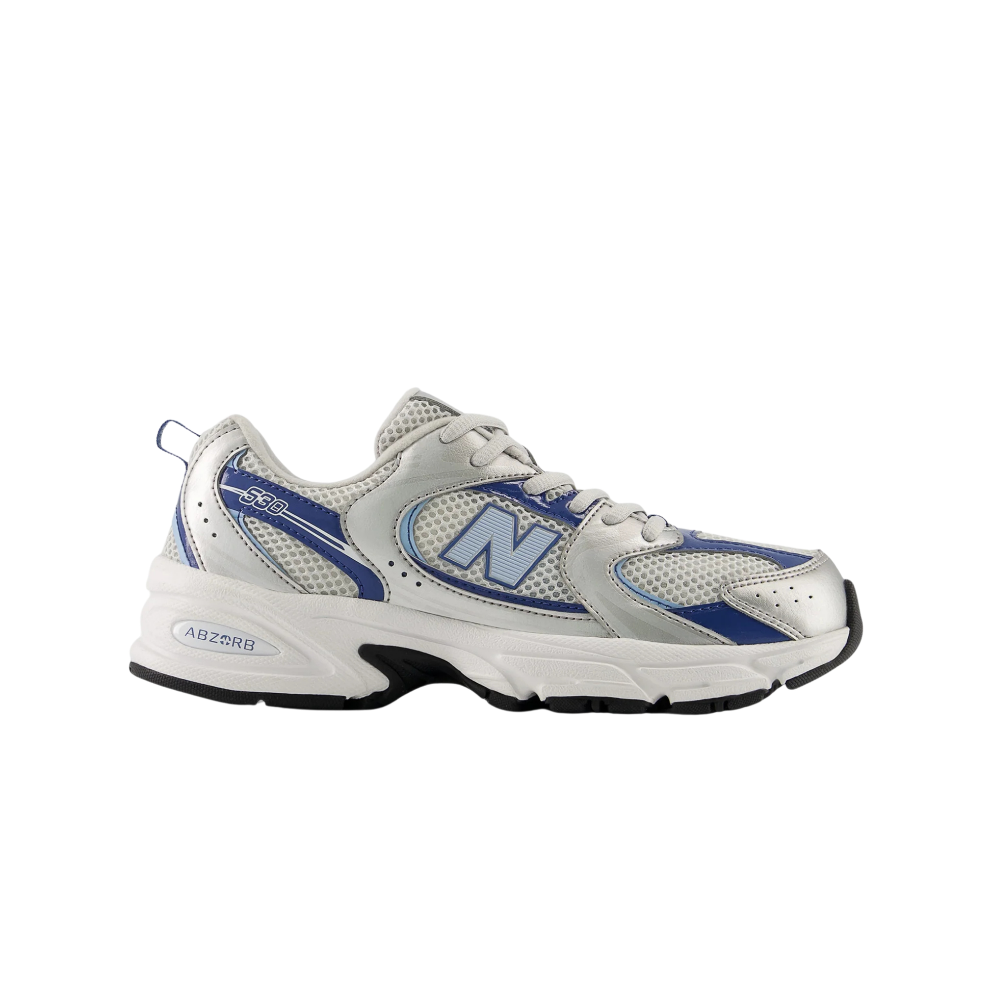 new balance 530 junior white silver blue