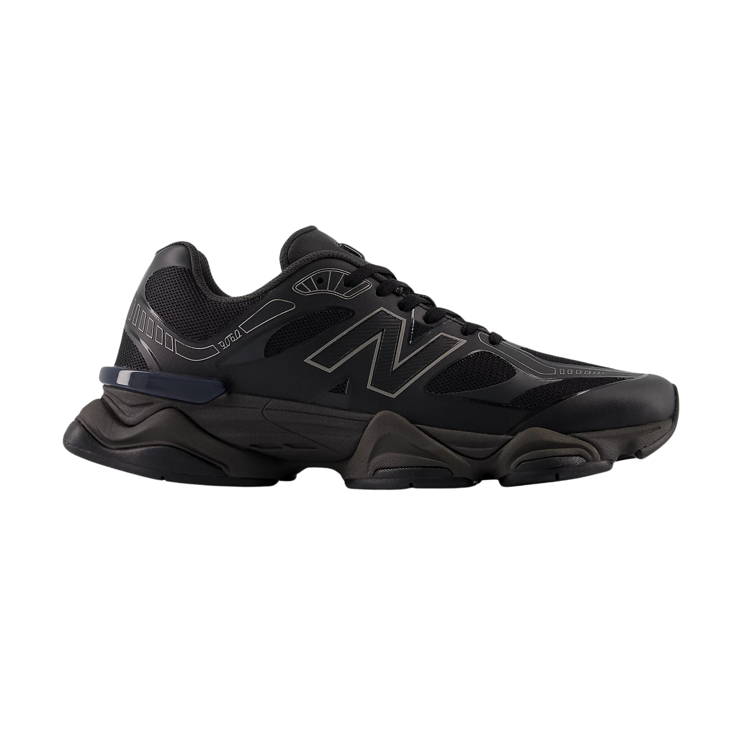 new balance 9060 black grey black homme vue profil