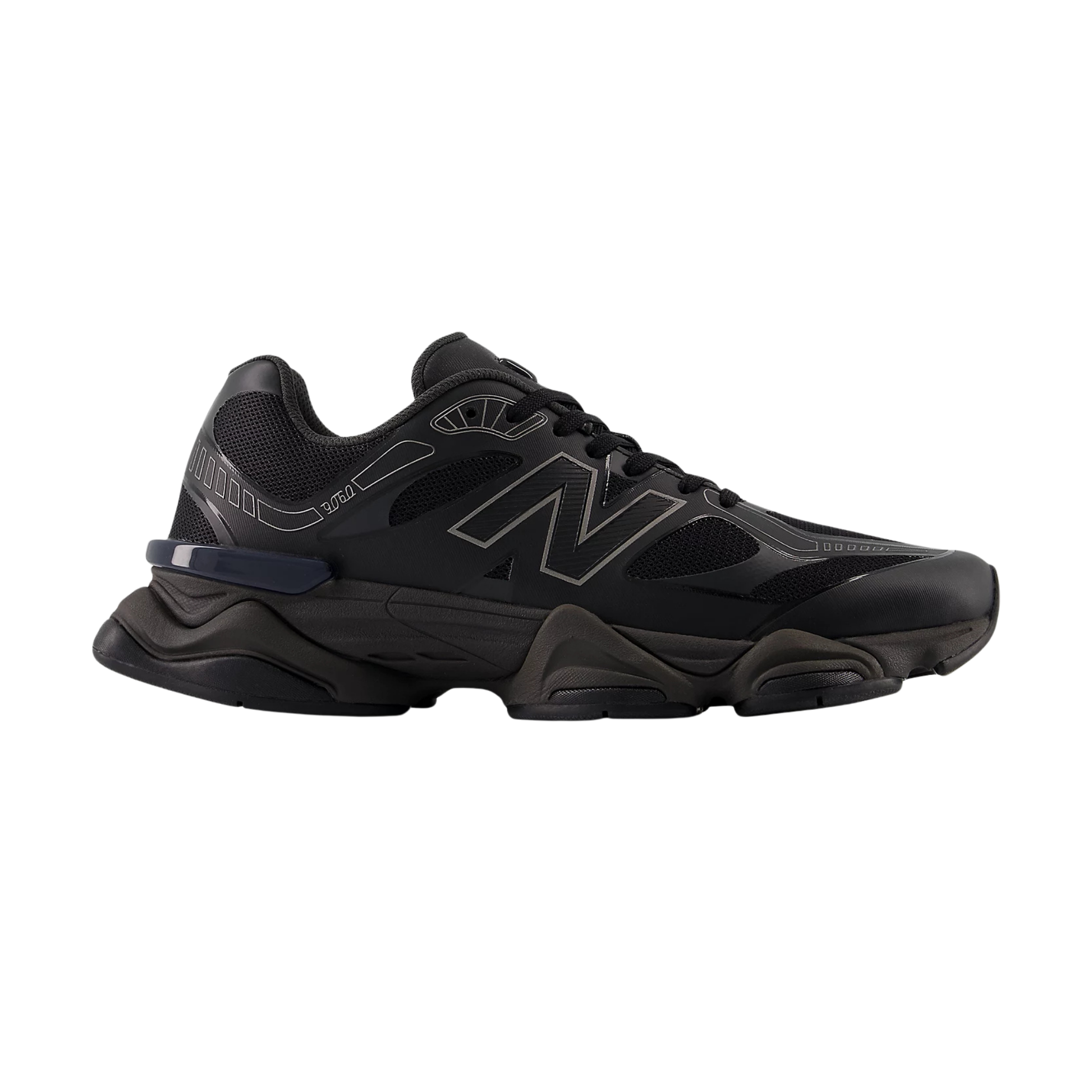 new balance 9060 black grey black homme vue profil