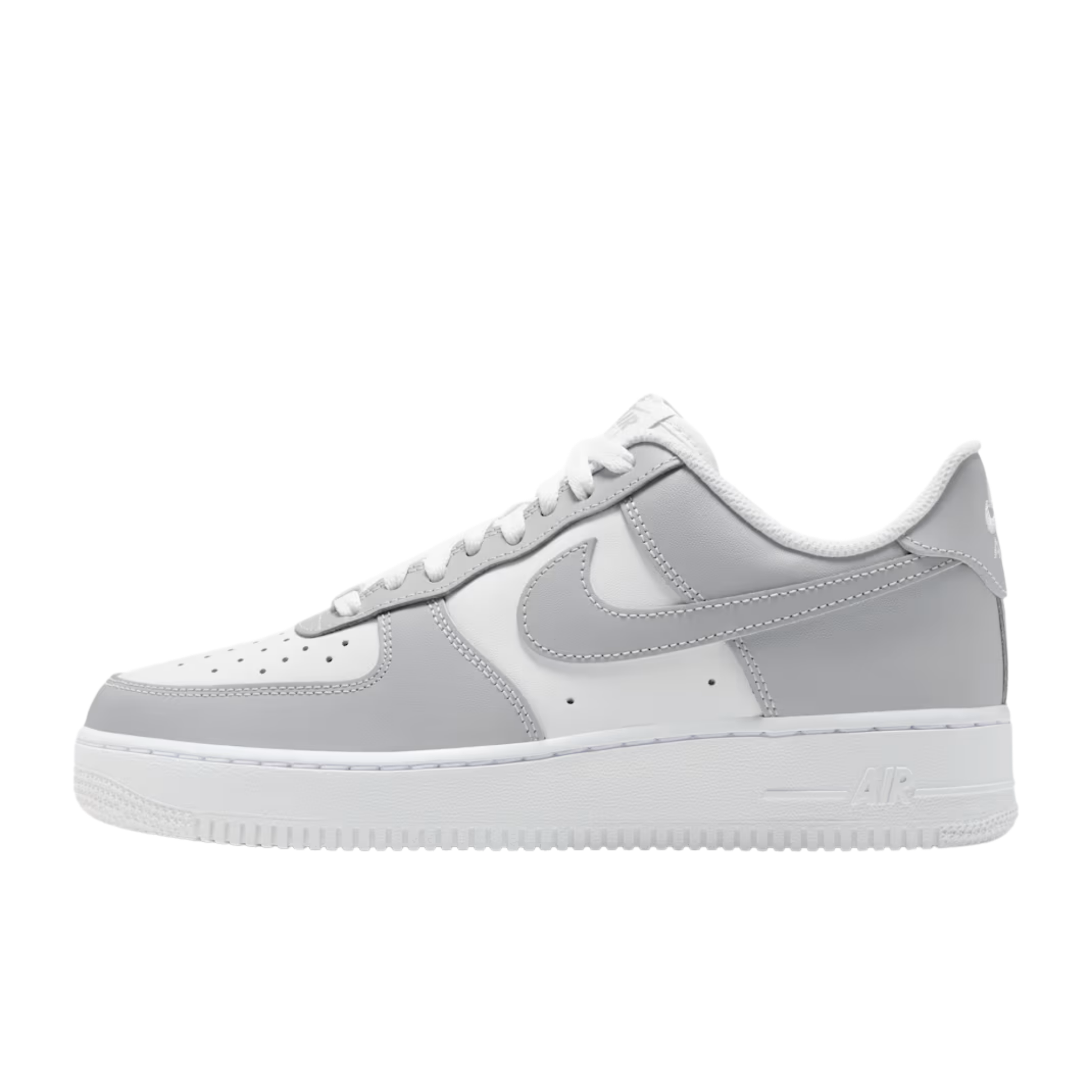 nike air force 1 07 homme white light smoke grey profil