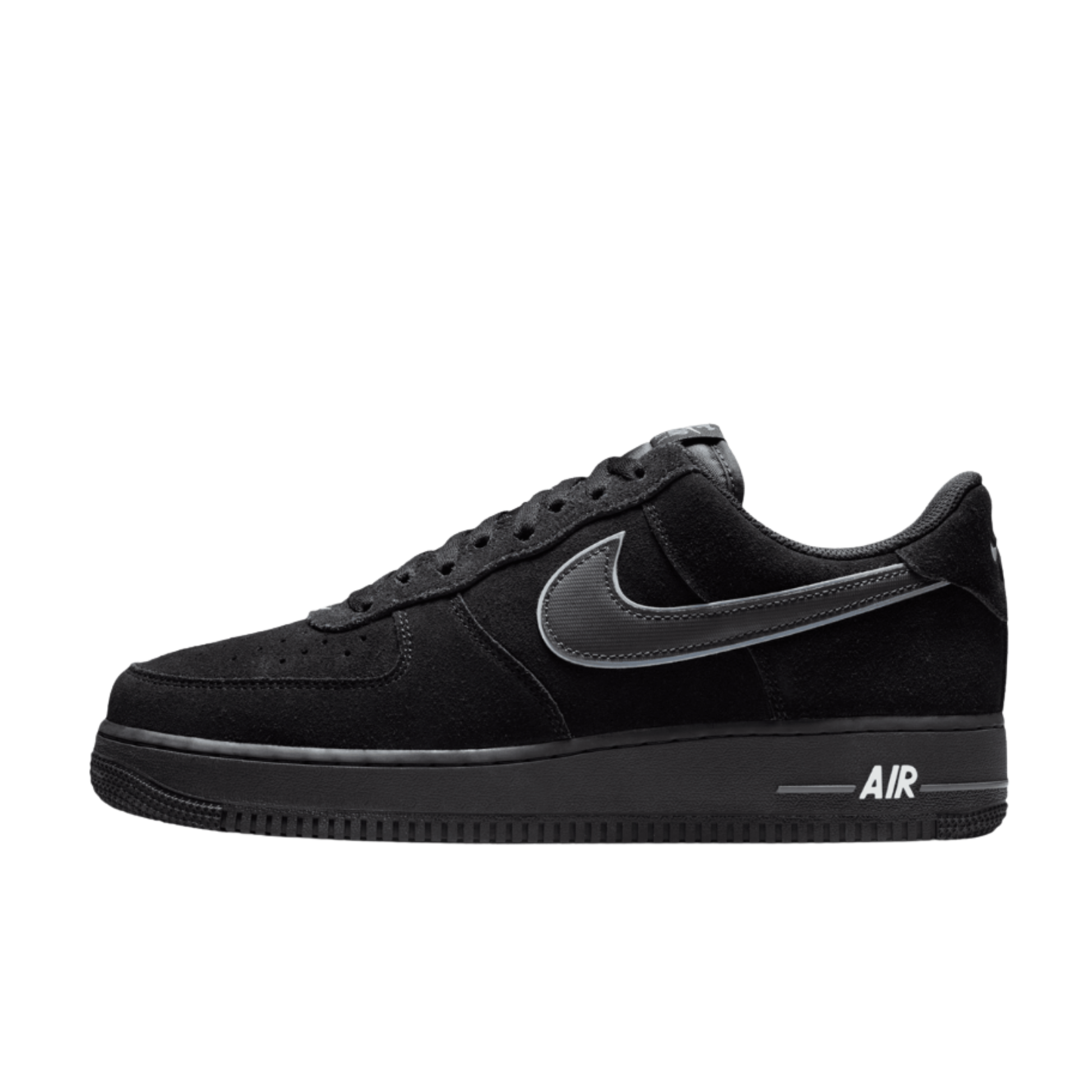 nike air force 1 07 lv8 homme black iron grey profil