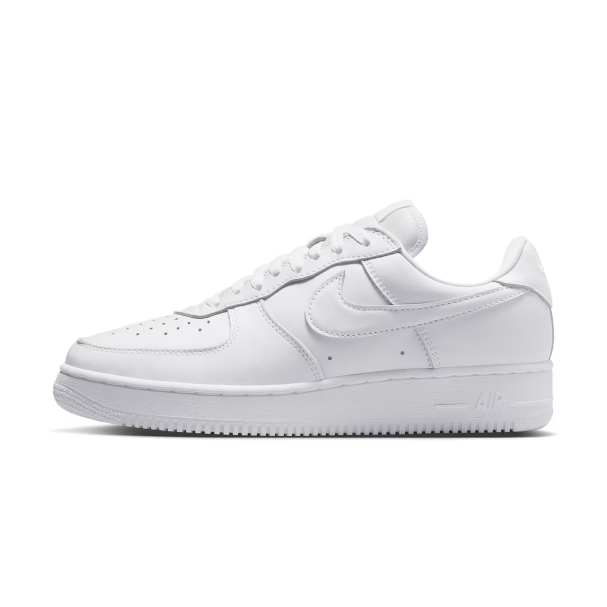 sneakers nike air force 1 low 01 homme triple white vue de profil extérieur