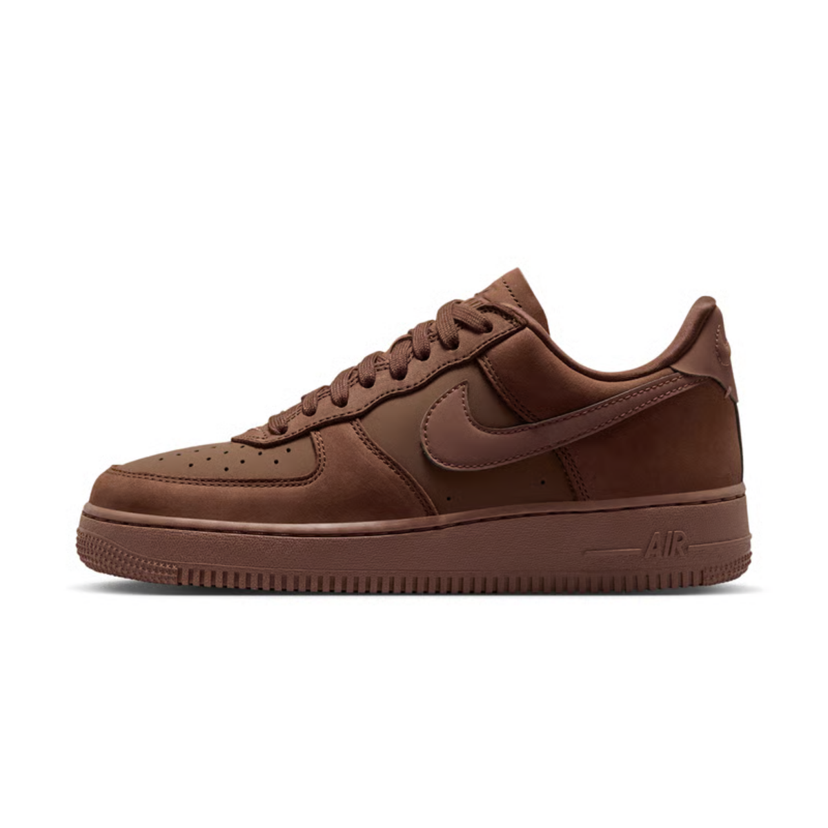 sneakers nike air force 1 retro premium femme cacao wow marron chocolat vue de profil extérieur