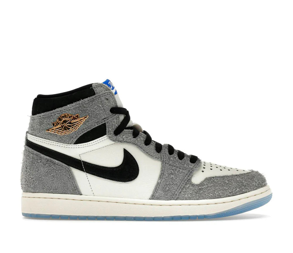 Nike Air Jordan 1 Cool Grey vue de côté gris blanc noir