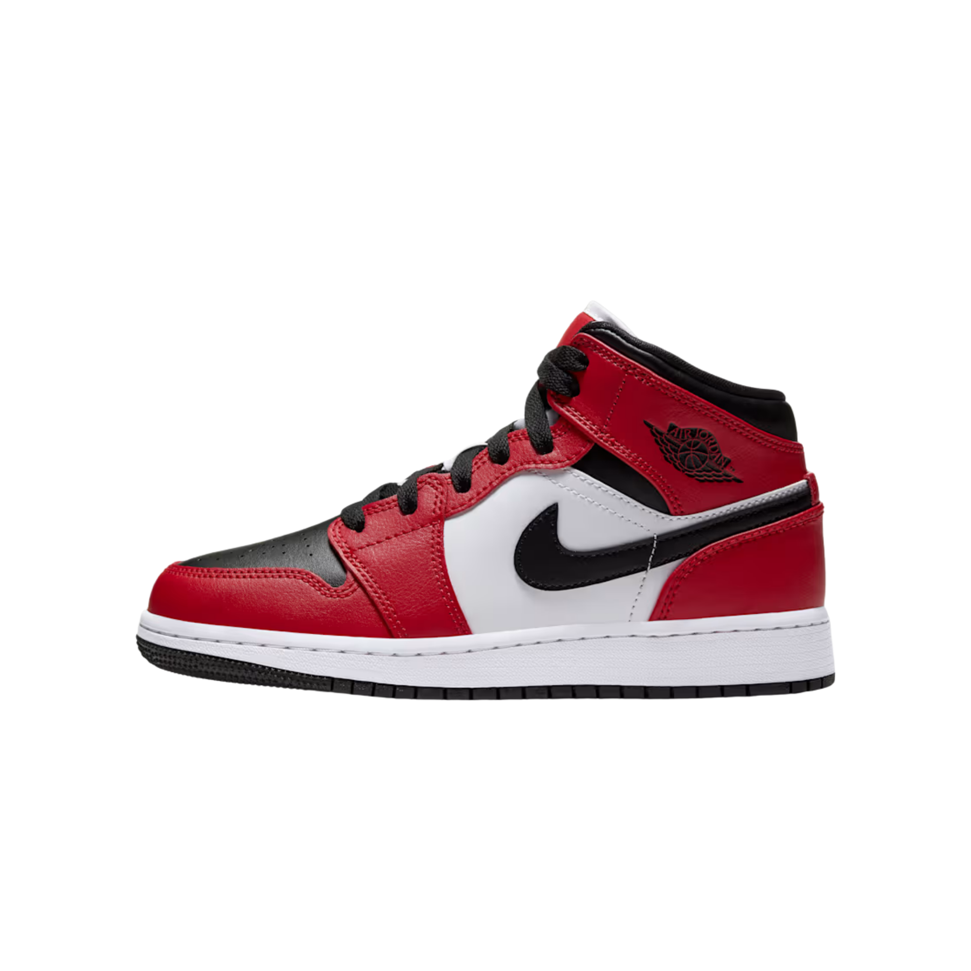 nike air jordan 1 mid junior chicago black toe