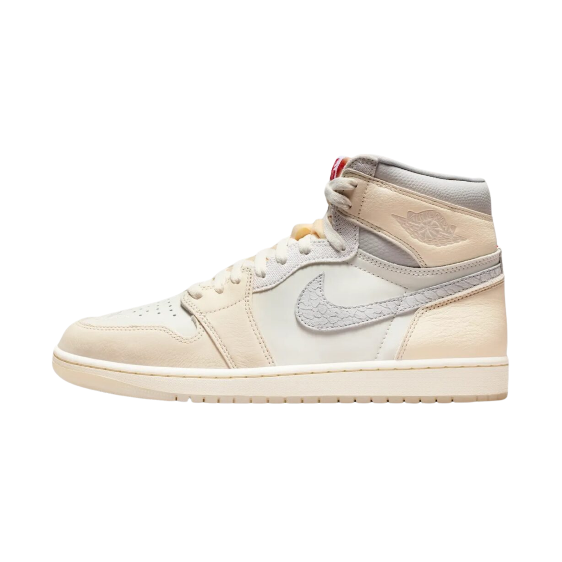 nike air jordan 1 retro high og sail university red profil gauche