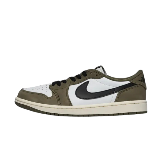nike air jordan 1 retro low homme medium olive vue extérieure