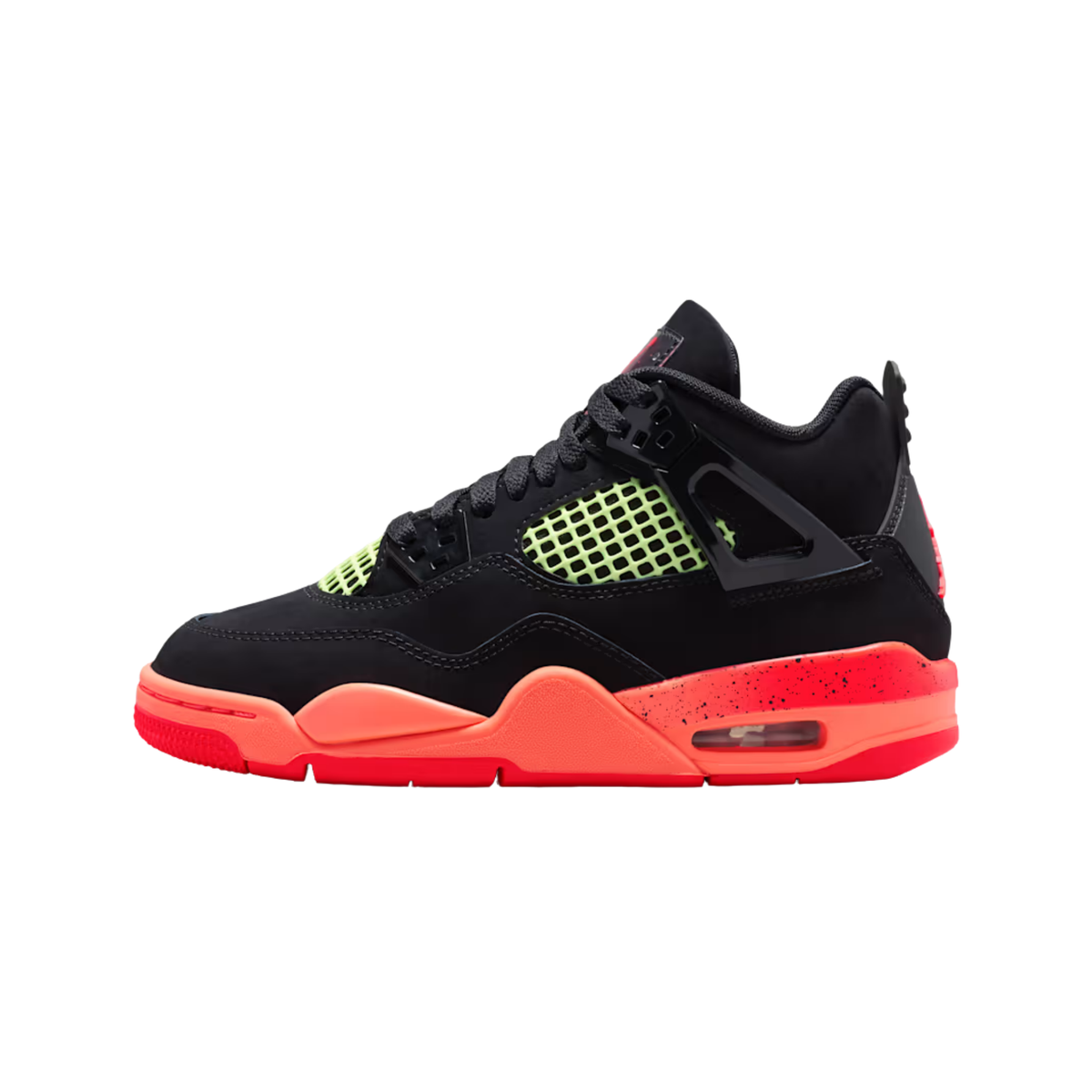 nike air jordan 4 retro junior black infrared vue de profil