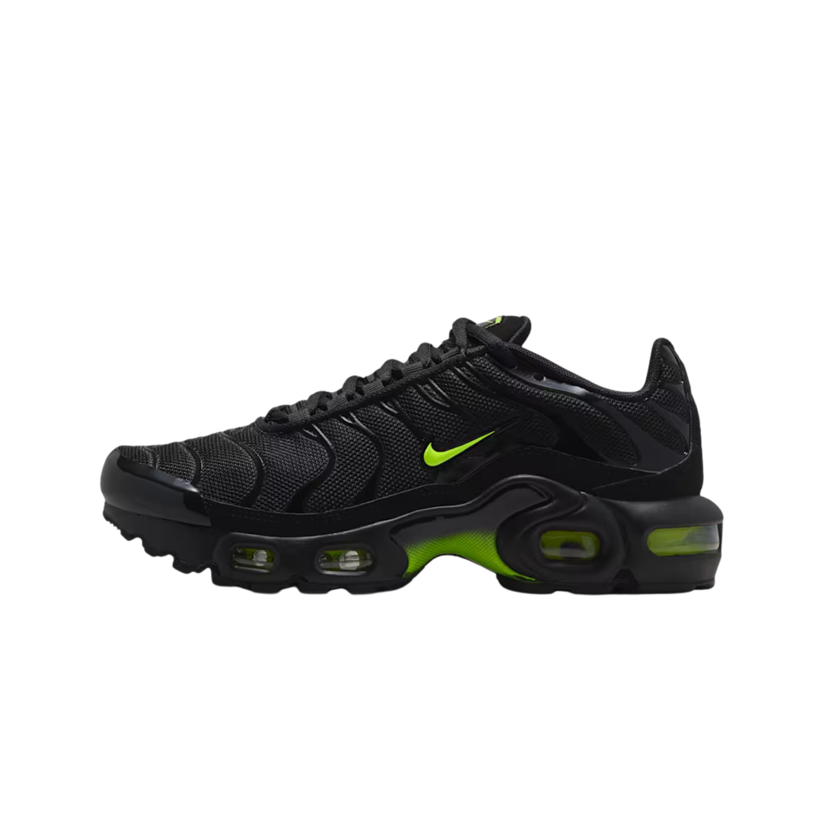 nike air max plus tn junior black volt ice vue extérieure
