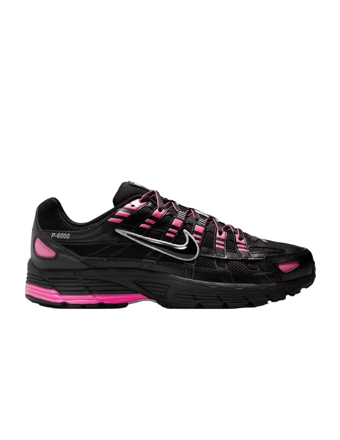 Sneakers Nike P-6000 homme Pink Blast Metallic Silver Black vue de profil