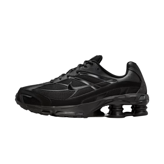nike shox ride 2 triple black profil gauche