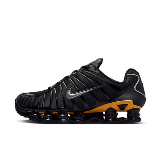 nike shox tl homme black varsity maize profil