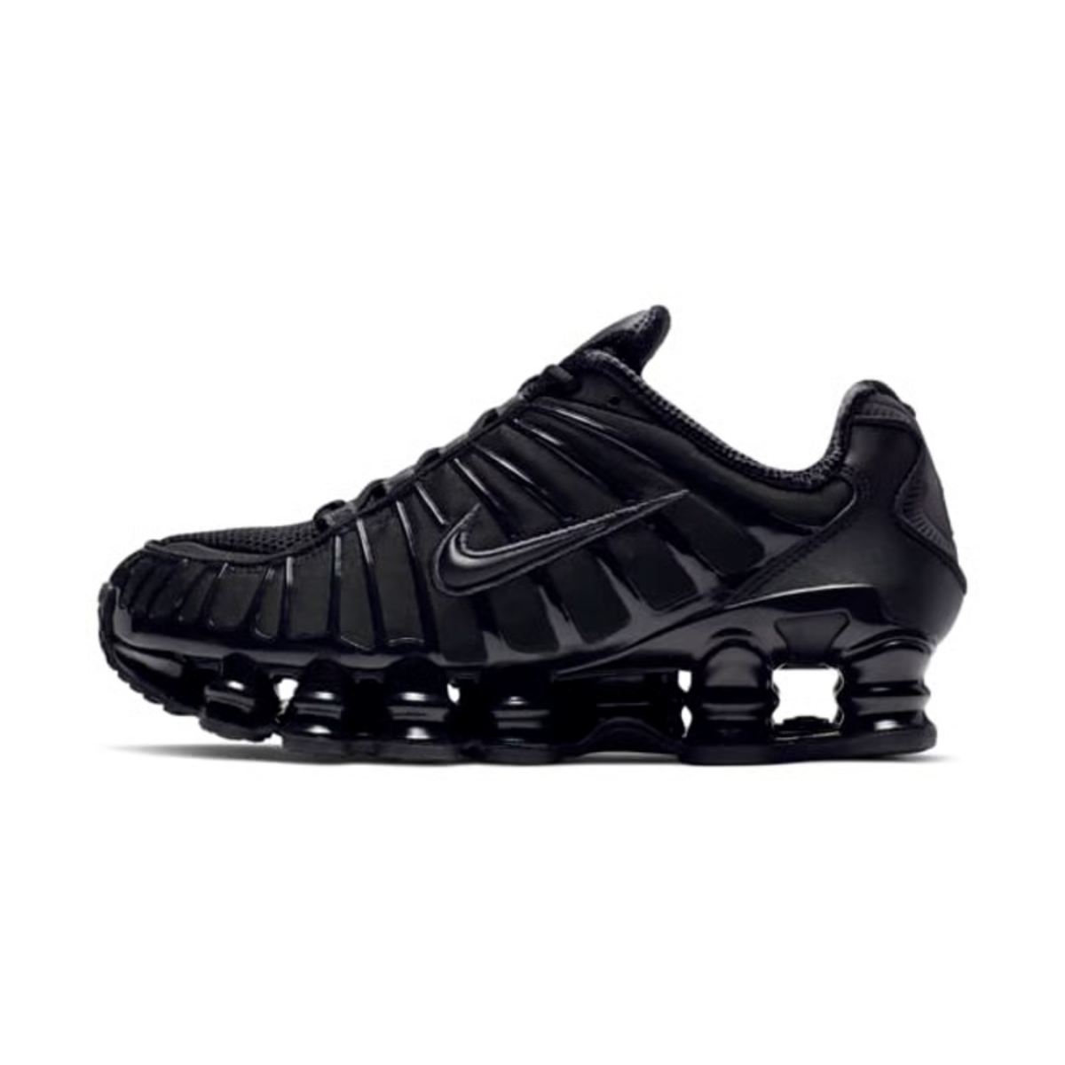 nike shox tl femme black max orange vue profil