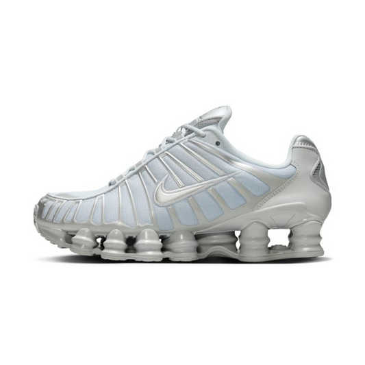 nike shox tl femme pure platinum smoke grey vue de profil