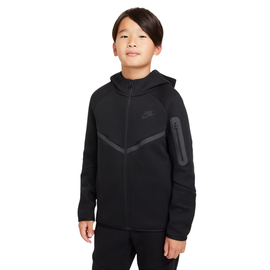 hoodie nike tech fleece junior noir vue face