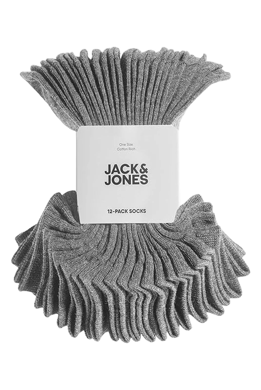 Pack de 12 paires de chaussettes basses Jack & Jones anthracite