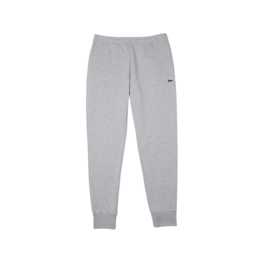 pantalon de survêtement lacoste homme gris clair chiné slim fit vue de face
