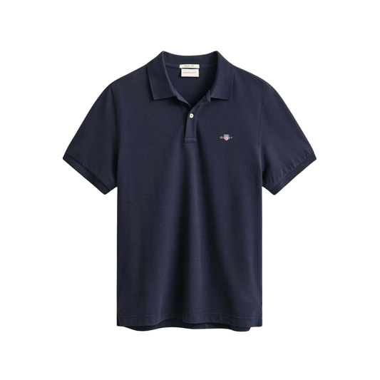polo gant homme evening blue regular fit vue de face