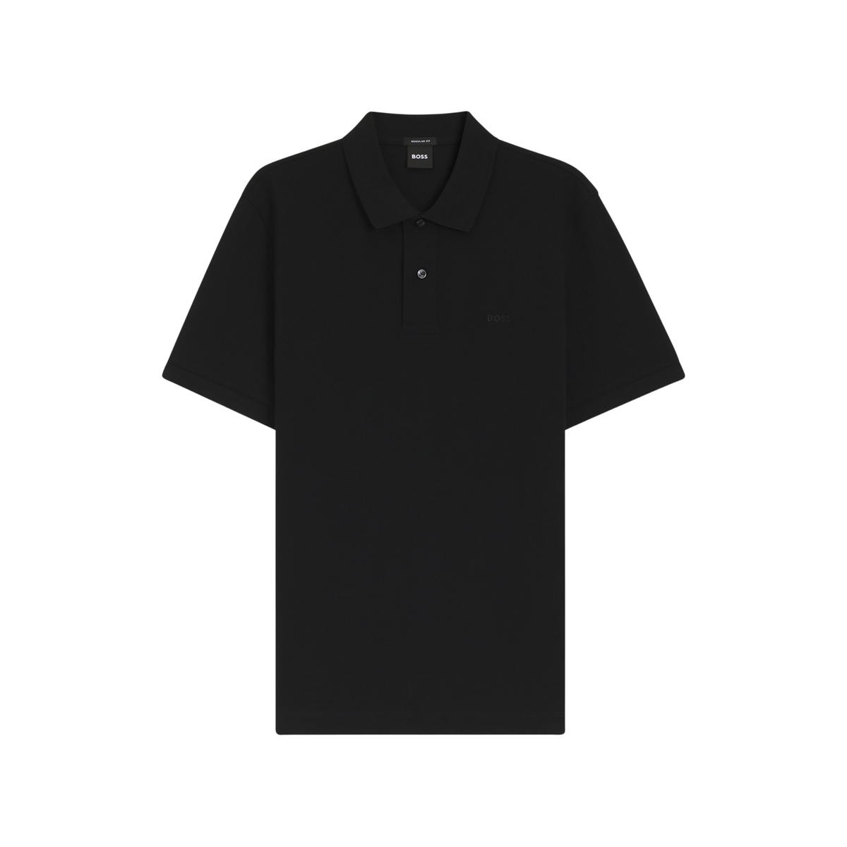 polo hugo boss pallas homme noir regular fit vue de face