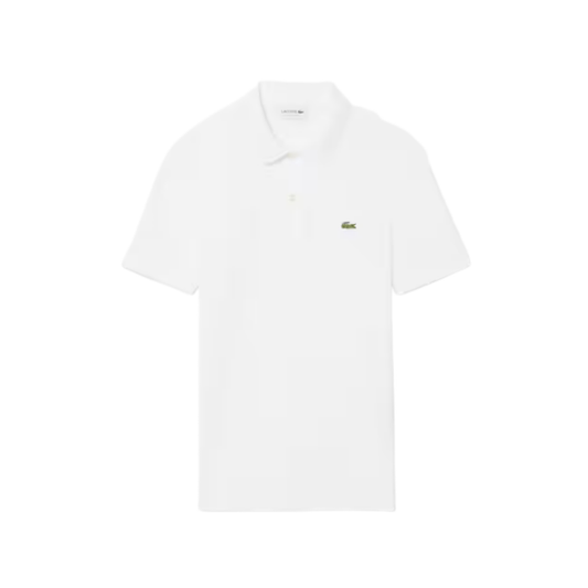 polo lacoste l12.12 original homme blanc slim fit vue de face