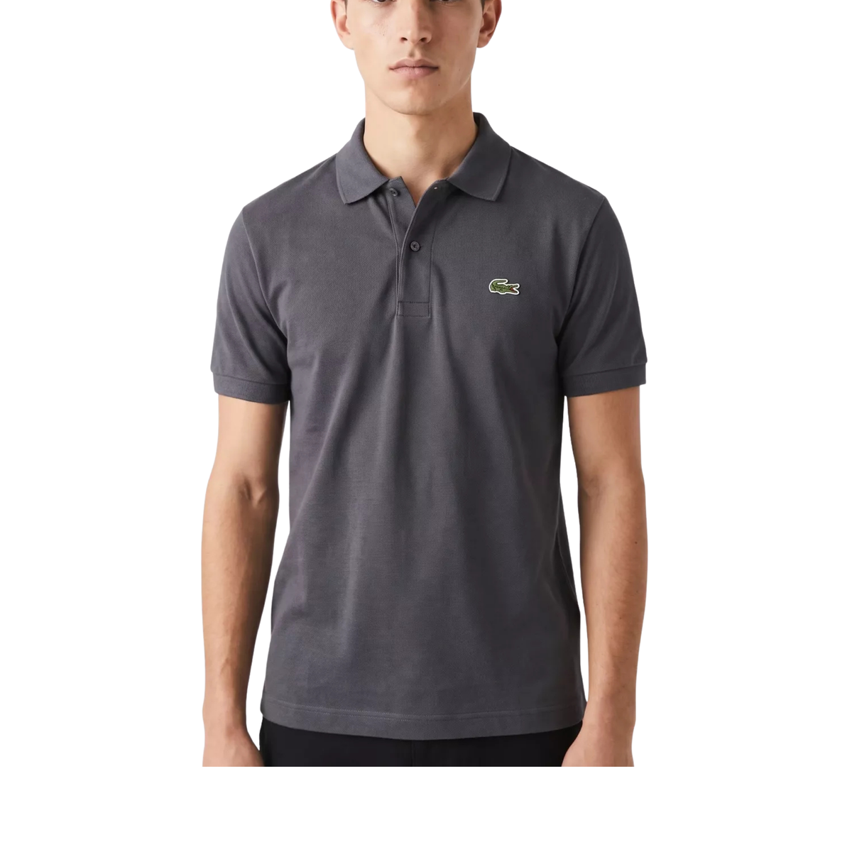 polo lacoste l12.12 original homme gris classic fit