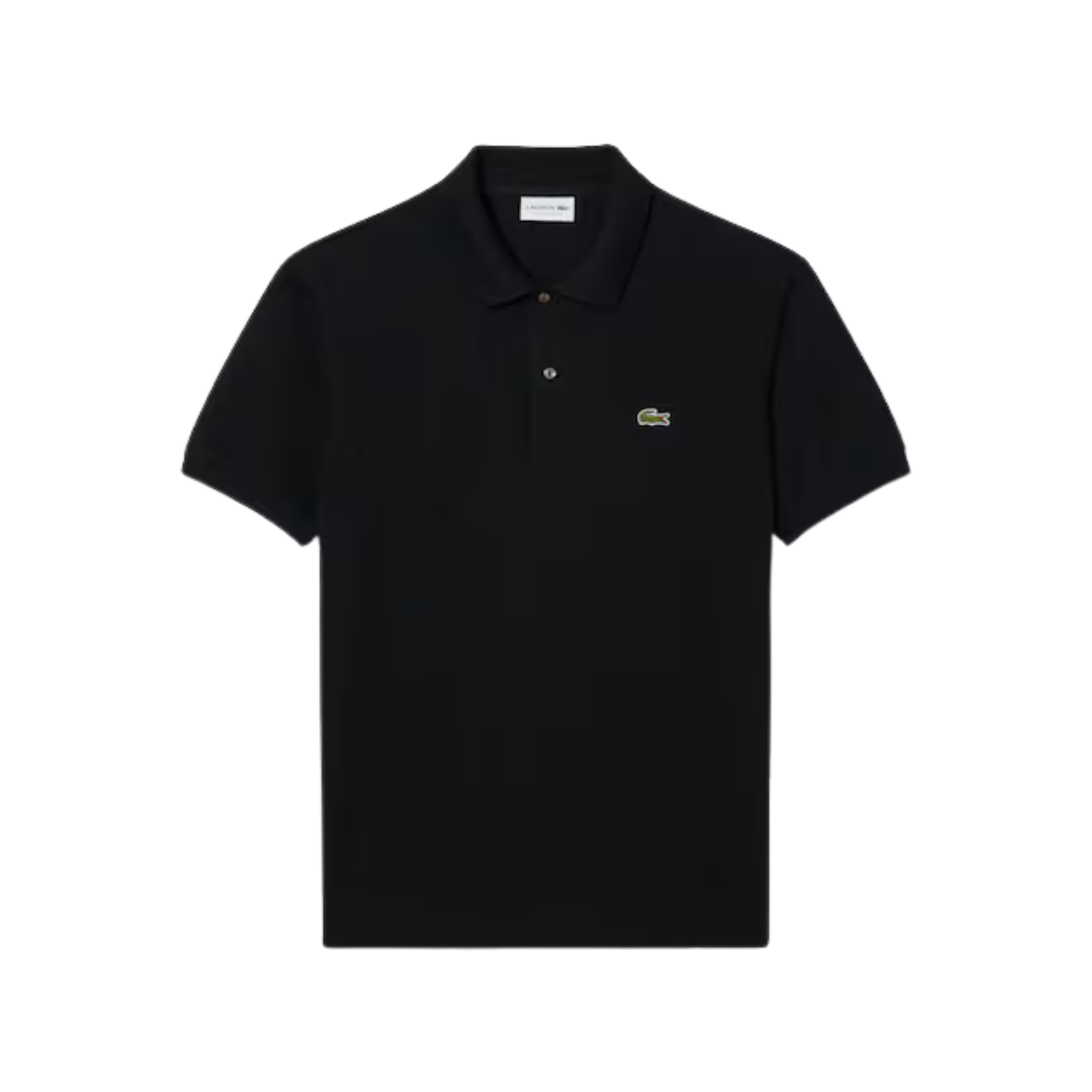 polo lacoste l12.12 original homme noir classic fit vue de face
