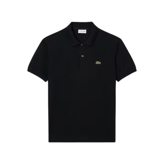 polo lacoste l12.12 original homme noir classic fit vue de face
