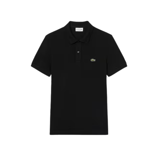 polo lacoste l12.12 original homme noir slim fit vue de face