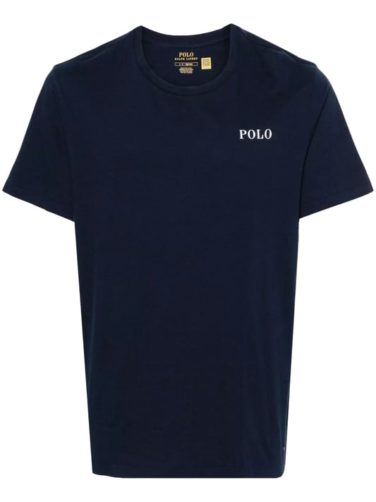 T-shirt Ralph Lauren navy logo POLO côté cœur – vue avant