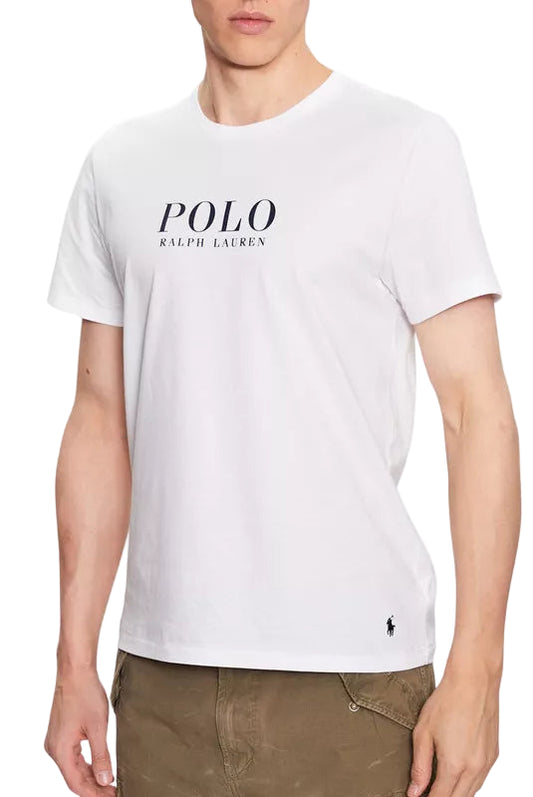 T-shirt Ralph Lauren logo POLO blanc – vue avant portée
