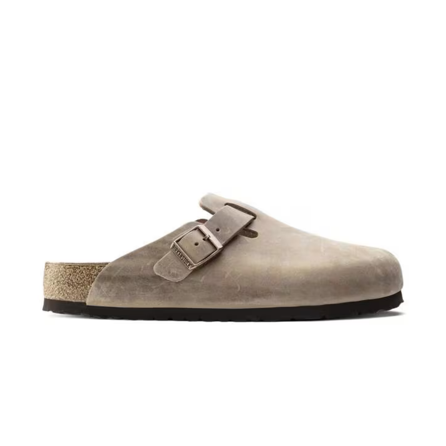 sabot birkenstock boston lit de pied souple tobacco brown profil