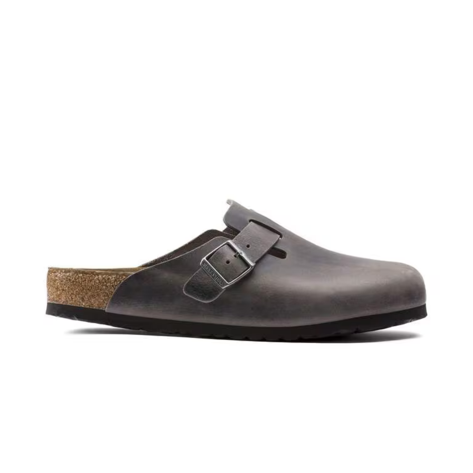 sabot birkenstock boston soft footbed iron grey profil