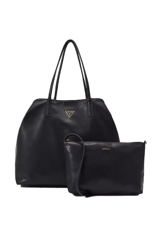 Sac cabas noir Guess Jeans Eco Victoria avec pochette