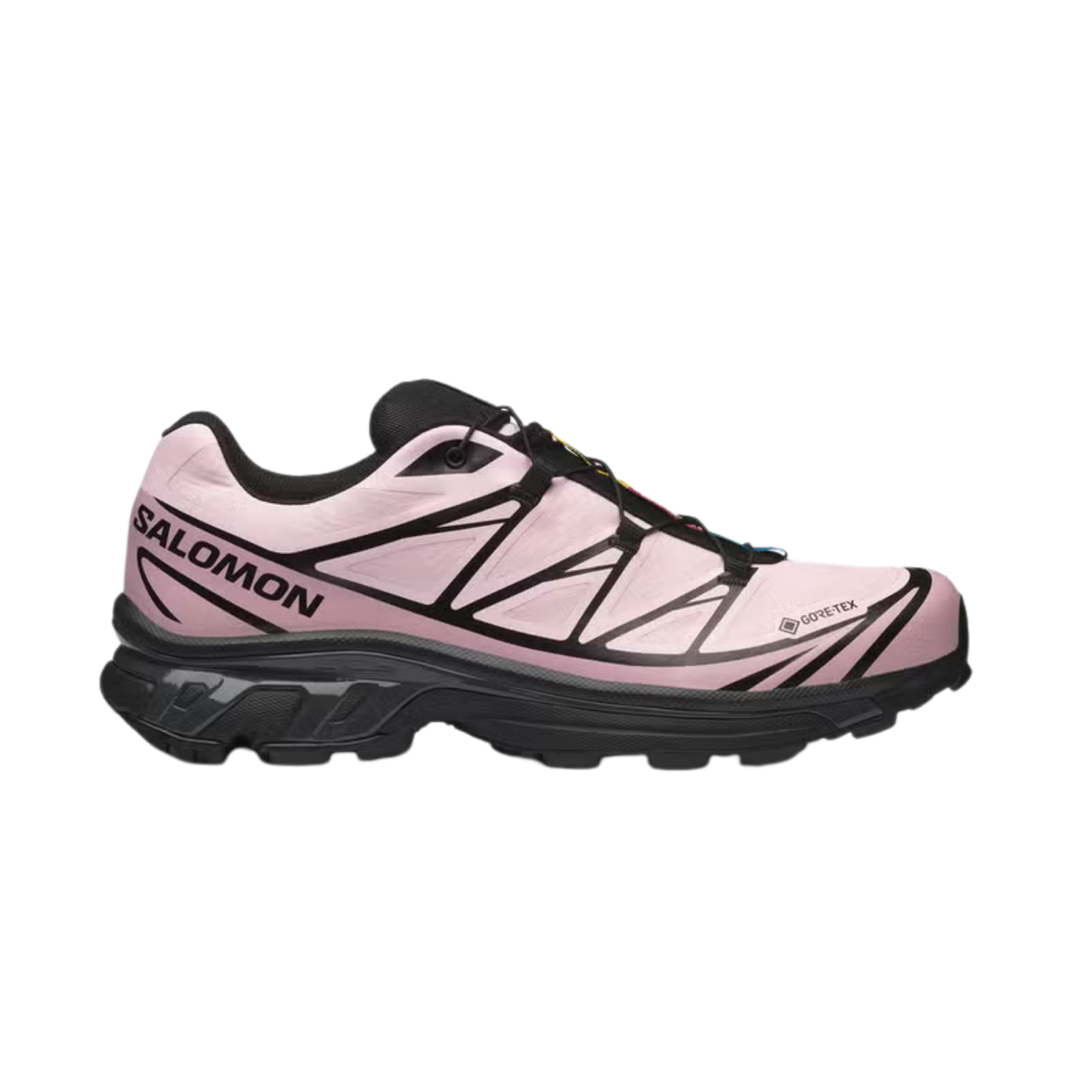 sneakers salomon xt-6 gore-tex black icy pink dawn pink profil