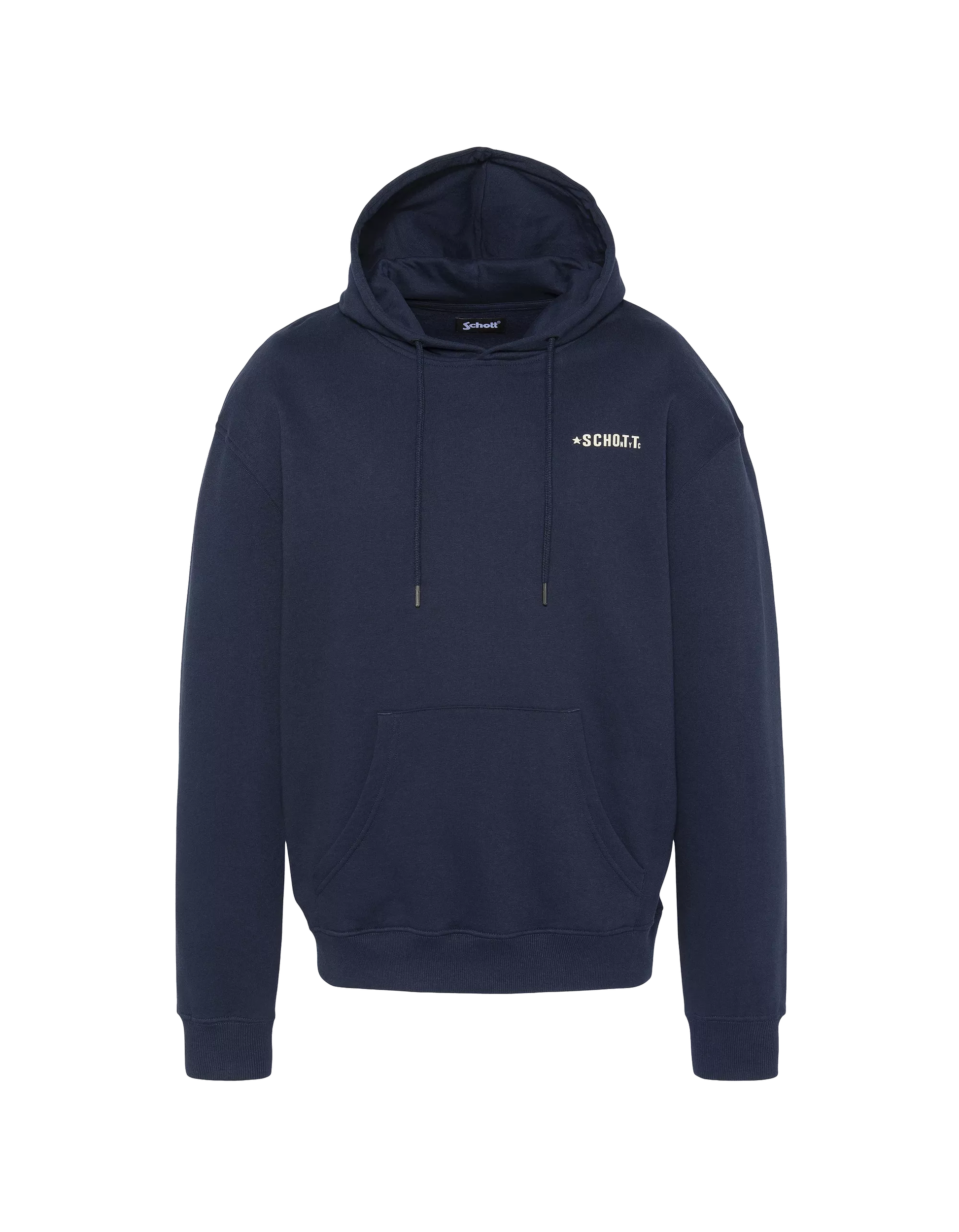 Sweat Schott BURN navy imprimé USA vue de face