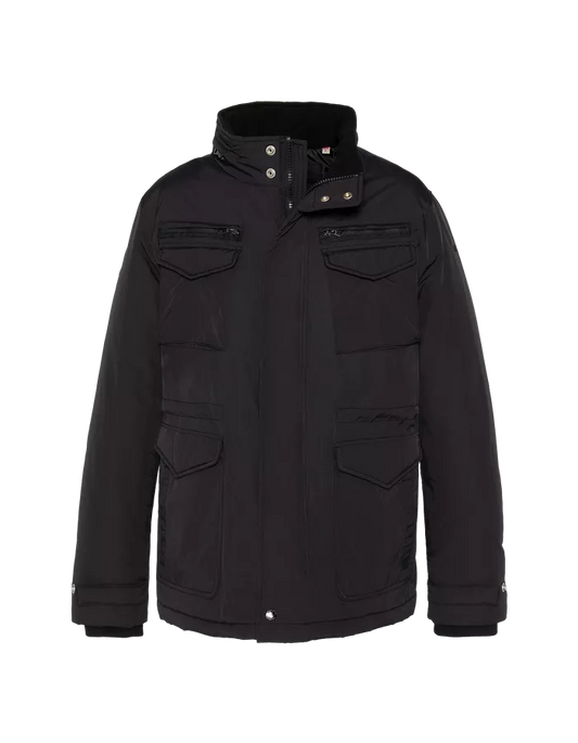 Parka Schott DELTA25 noire multipoche – vue de face
